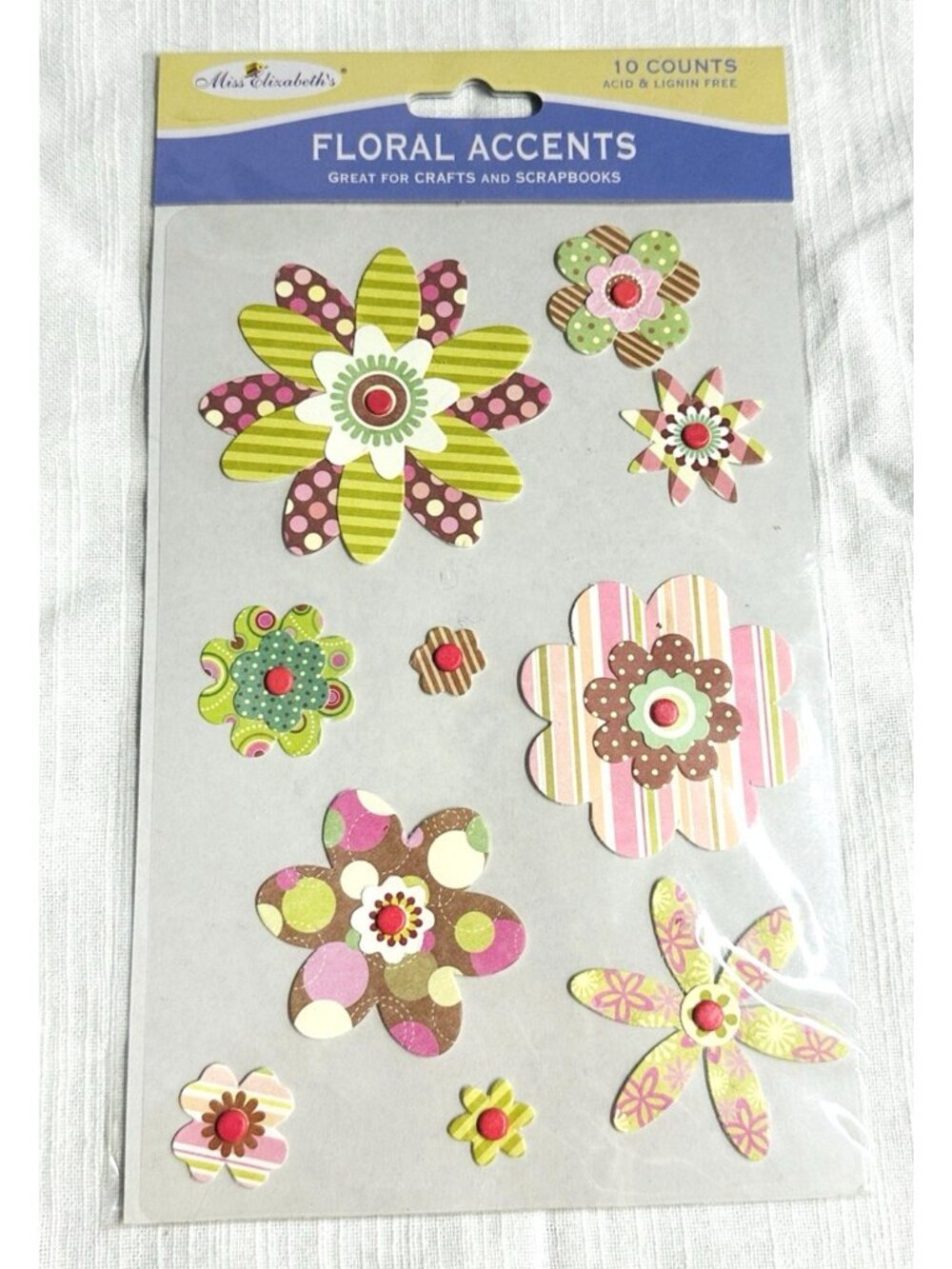 Miss Elizabeths Floral Accents Flowers Blooms Embellishments Scrapbook Crafts